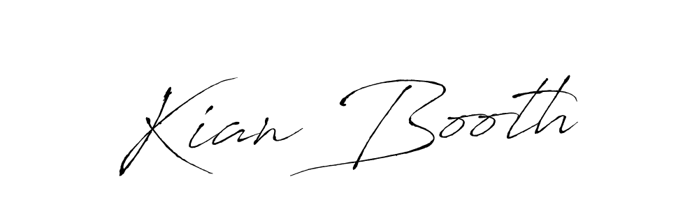 Kian Booth stylish signature style. Best Handwritten Sign (Antro_Vectra) for my name. Handwritten Signature Collection Ideas for my name Kian Booth. Kian Booth signature style 6 images and pictures png