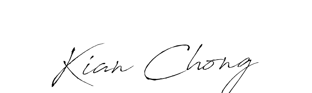 Kian Chong stylish signature style. Best Handwritten Sign (Antro_Vectra) for my name. Handwritten Signature Collection Ideas for my name Kian Chong. Kian Chong signature style 6 images and pictures png