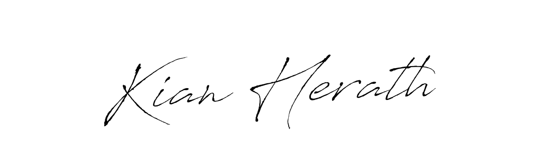 Design your own signature with our free online signature maker. With this signature software, you can create a handwritten (Antro_Vectra) signature for name Kian Herath. Kian Herath signature style 6 images and pictures png