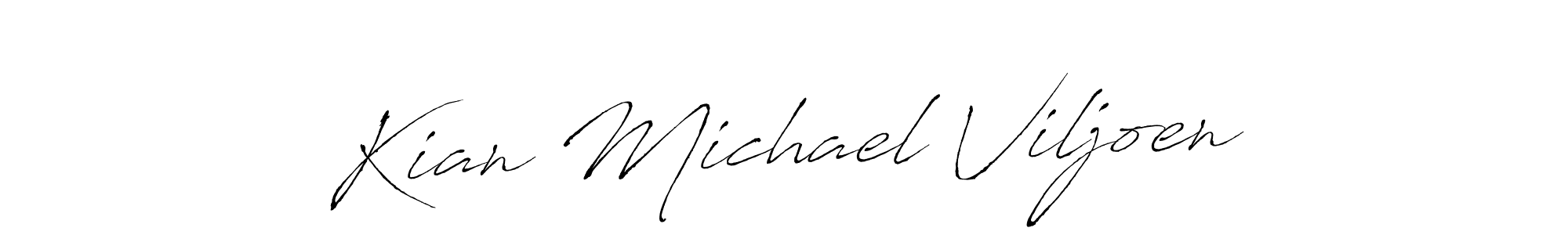 Antro_Vectra is a professional signature style that is perfect for those who want to add a touch of class to their signature. It is also a great choice for those who want to make their signature more unique. Get Kian Michael Viljoen name to fancy signature for free. Kian Michael Viljoen signature style 6 images and pictures png