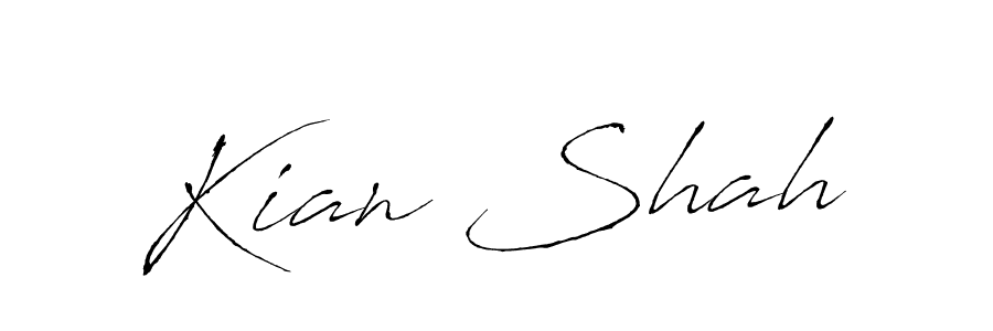 Make a beautiful signature design for name Kian Shah. With this signature (Antro_Vectra) style, you can create a handwritten signature for free. Kian Shah signature style 6 images and pictures png