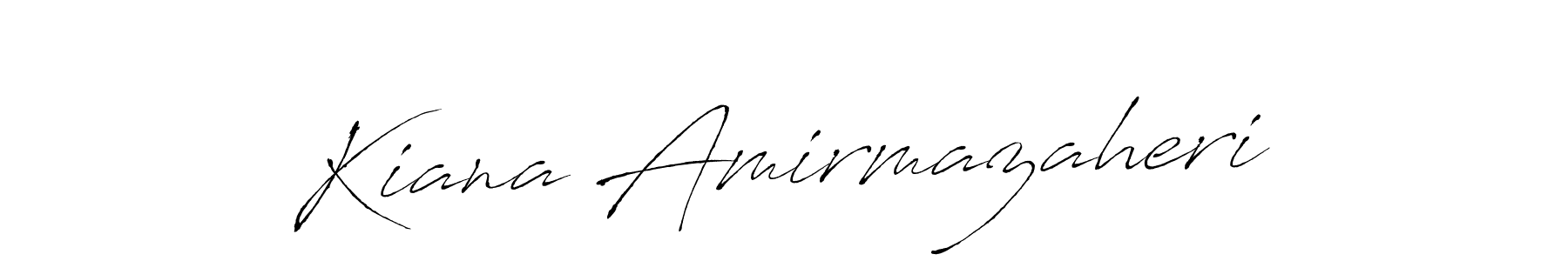 Make a beautiful signature design for name Kiana Amirmazaheri. With this signature (Antro_Vectra) style, you can create a handwritten signature for free. Kiana Amirmazaheri signature style 6 images and pictures png