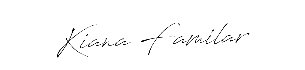 Design your own signature with our free online signature maker. With this signature software, you can create a handwritten (Antro_Vectra) signature for name Kiana Familar. Kiana Familar signature style 6 images and pictures png