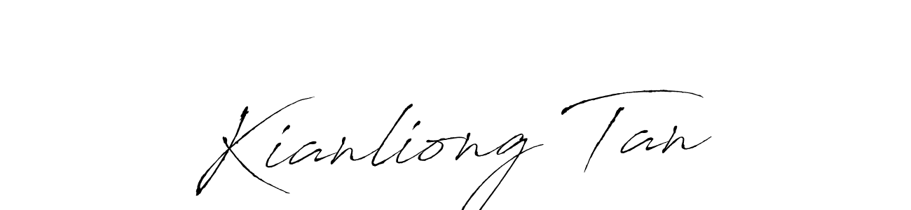 How to make Kianliong Tan name signature. Use Antro_Vectra style for creating short signs online. This is the latest handwritten sign. Kianliong Tan signature style 6 images and pictures png