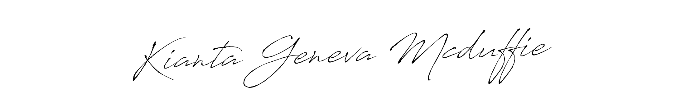 if you are searching for the best signature style for your name Kianta Geneva Mcduffie. so please give up your signature search. here we have designed multiple signature styles  using Antro_Vectra. Kianta Geneva Mcduffie signature style 6 images and pictures png