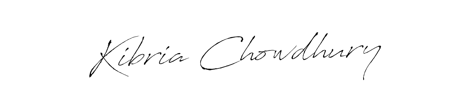 Design your own signature with our free online signature maker. With this signature software, you can create a handwritten (Antro_Vectra) signature for name Kibria Chowdhury. Kibria Chowdhury signature style 6 images and pictures png