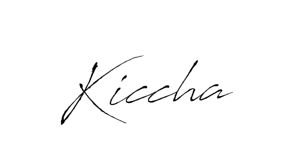 Design your own signature with our free online signature maker. With this signature software, you can create a handwritten (Antro_Vectra) signature for name Kiccha. Kiccha signature style 6 images and pictures png