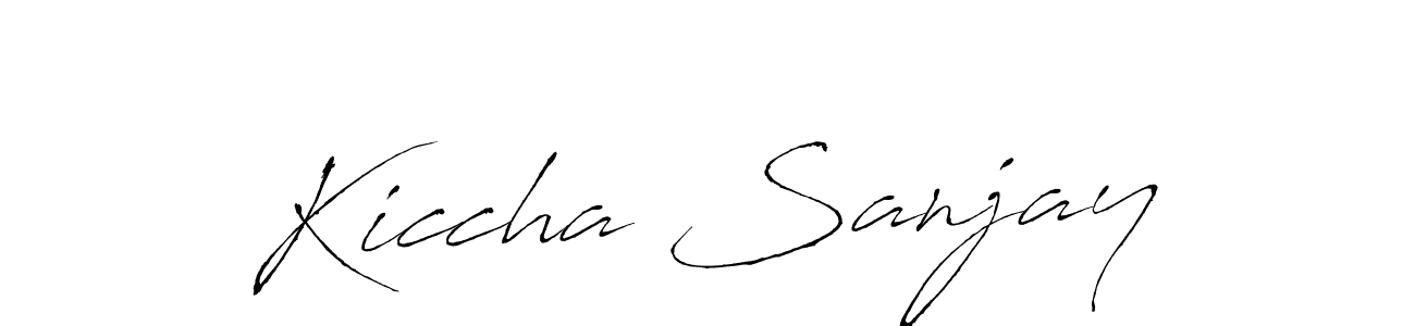 Similarly Antro_Vectra is the best handwritten signature design. Signature creator online .You can use it as an online autograph creator for name Kiccha Sanjay. Kiccha Sanjay signature style 6 images and pictures png