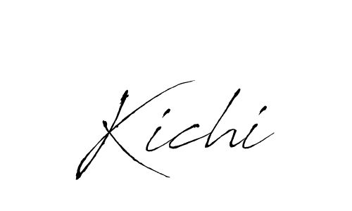 Make a beautiful signature design for name Kichi. With this signature (Antro_Vectra) style, you can create a handwritten signature for free. Kichi signature style 6 images and pictures png