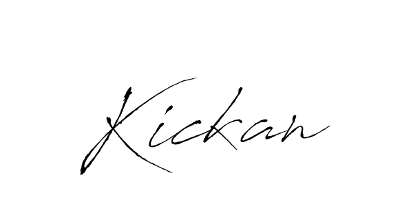 How to Draw Kickan signature style? Antro_Vectra is a latest design signature styles for name Kickan. Kickan signature style 6 images and pictures png