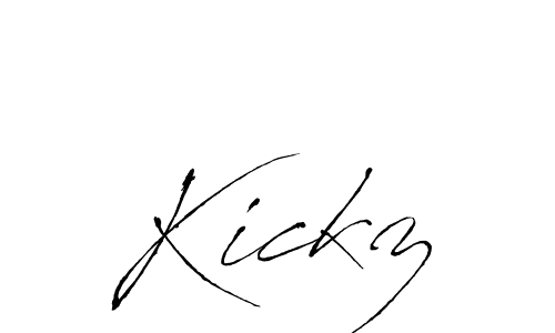 You should practise on your own different ways (Antro_Vectra) to write your name (Kickz) in signature. don't let someone else do it for you. Kickz signature style 6 images and pictures png