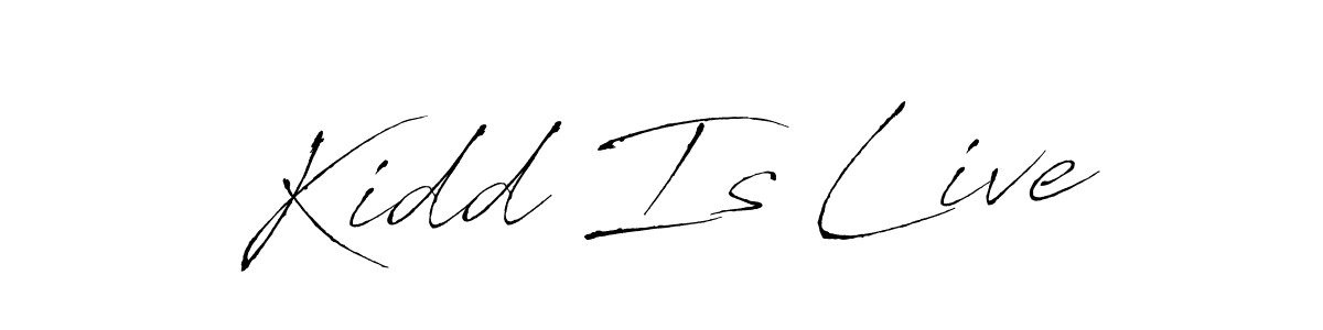 This is the best signature style for the Kidd Is Live name. Also you like these signature font (Antro_Vectra). Mix name signature. Kidd Is Live signature style 6 images and pictures png