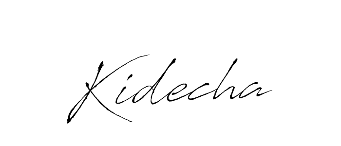 You should practise on your own different ways (Antro_Vectra) to write your name (Kidecha) in signature. don't let someone else do it for you. Kidecha signature style 6 images and pictures png