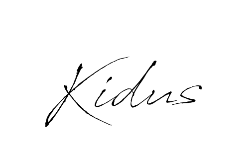 Design your own signature with our free online signature maker. With this signature software, you can create a handwritten (Antro_Vectra) signature for name Kidus. Kidus signature style 6 images and pictures png