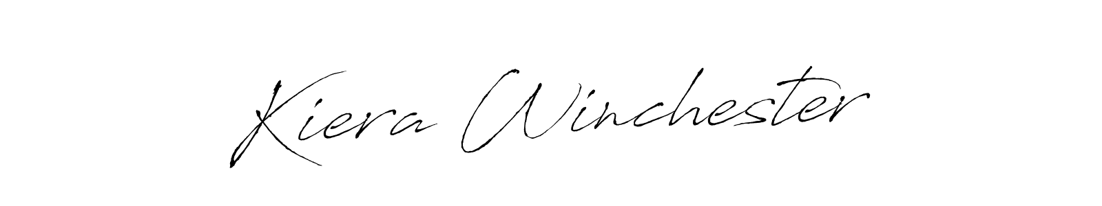 Antro_Vectra is a professional signature style that is perfect for those who want to add a touch of class to their signature. It is also a great choice for those who want to make their signature more unique. Get Kiera Winchester name to fancy signature for free. Kiera Winchester signature style 6 images and pictures png