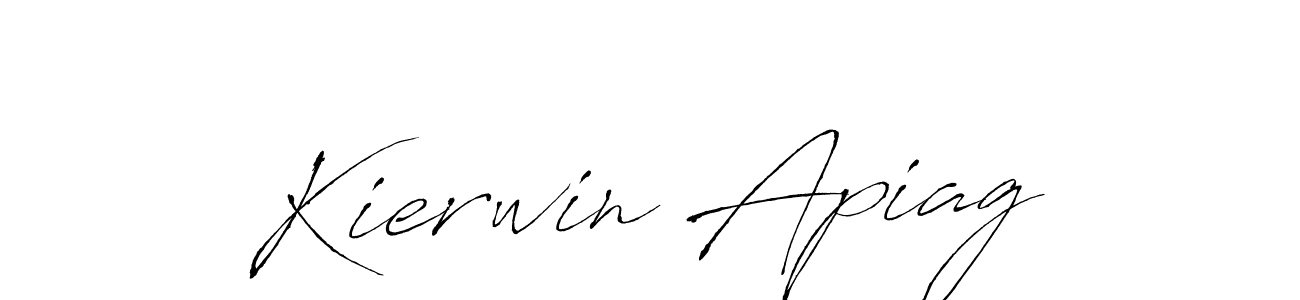 Similarly Antro_Vectra is the best handwritten signature design. Signature creator online .You can use it as an online autograph creator for name Kierwin Apiag. Kierwin Apiag signature style 6 images and pictures png