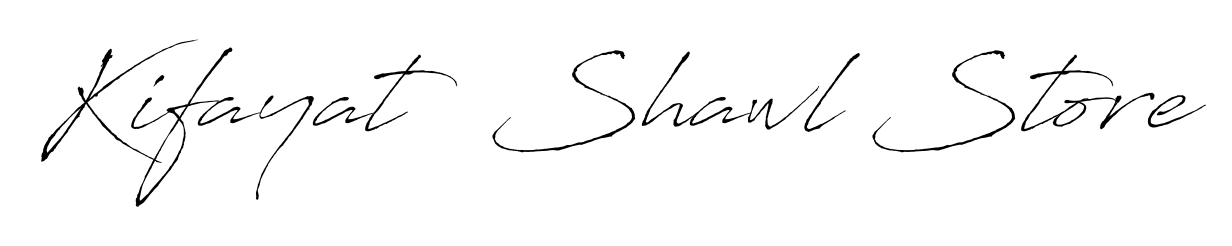 Designed for modern professionals: Kifayat  Shawl Store name signature crafted with Antro_Vectra script. Ready for digital PDF workflows. Kifayat  Shawl Store signature style 6 images and pictures png