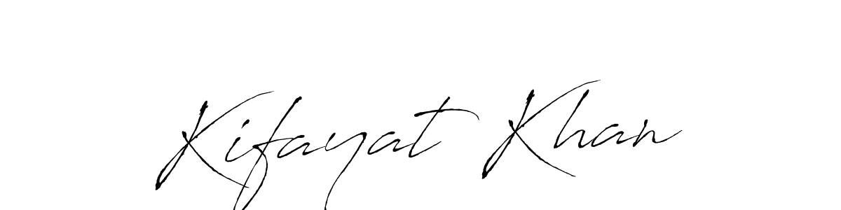 Create a beautiful signature design for name Kifayat Khan. With this signature (Antro_Vectra) fonts, you can make a handwritten signature for free. Kifayat Khan signature style 6 images and pictures png