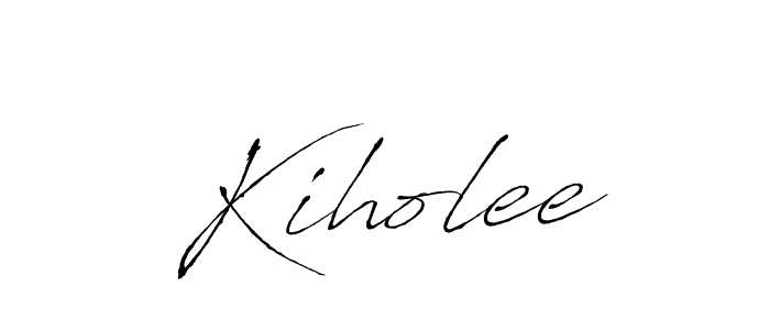 How to make Kiholee signature? Antro_Vectra is a professional autograph style. Create handwritten signature for Kiholee name. Kiholee signature style 6 images and pictures png