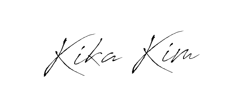 Similarly Antro_Vectra is the best handwritten signature design. Signature creator online .You can use it as an online autograph creator for name Kika Kim. Kika Kim signature style 6 images and pictures png