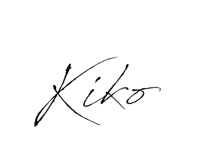 Use a signature maker to create a handwritten signature online. With this signature software, you can design (Antro_Vectra) your own signature for name Kiko. Kiko signature style 6 images and pictures png