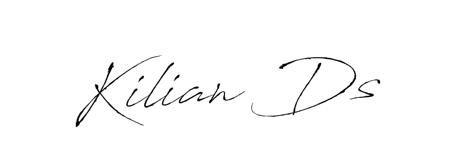 Make a beautiful signature design for name Kilian Ds. With this signature (Antro_Vectra) style, you can create a handwritten signature for free. Kilian Ds signature style 6 images and pictures png