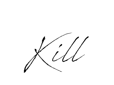 How to make Kill name signature. Use Antro_Vectra style for creating short signs online. This is the latest handwritten sign. Kill signature style 6 images and pictures png
