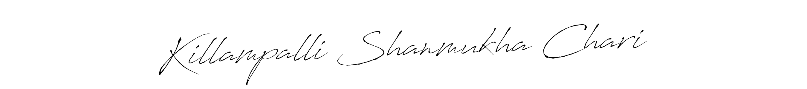 This is the best signature style for the Killampalli Shanmukha Chari name. Also you like these signature font (Antro_Vectra). Mix name signature. Killampalli Shanmukha Chari signature style 6 images and pictures png