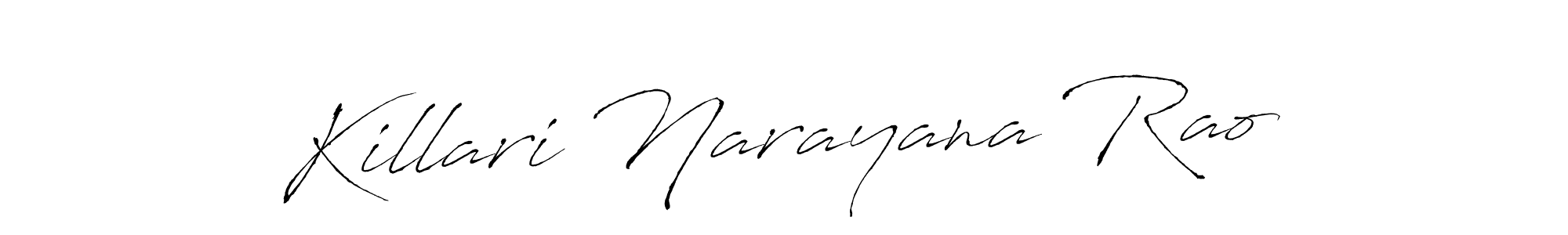 Design your own signature with our free online signature maker. With this signature software, you can create a handwritten (Antro_Vectra) signature for name Killari Narayana Rao. Killari Narayana Rao signature style 6 images and pictures png