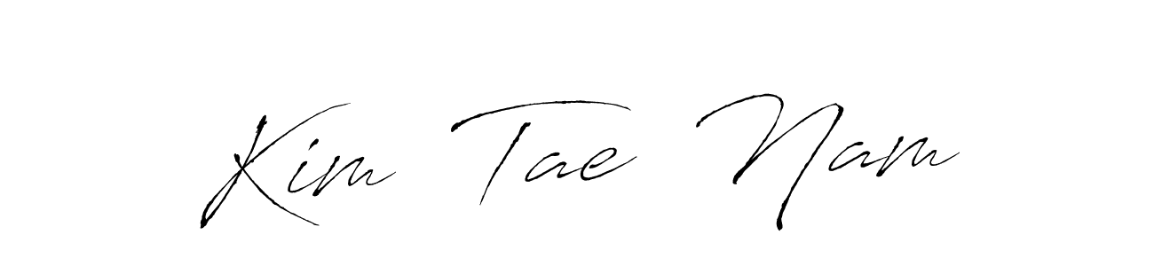 Use a signature maker to create a handwritten signature online. With this signature software, you can design (Antro_Vectra) your own signature for name Kim  Tae  Nam. Kim  Tae  Nam signature style 6 images and pictures png