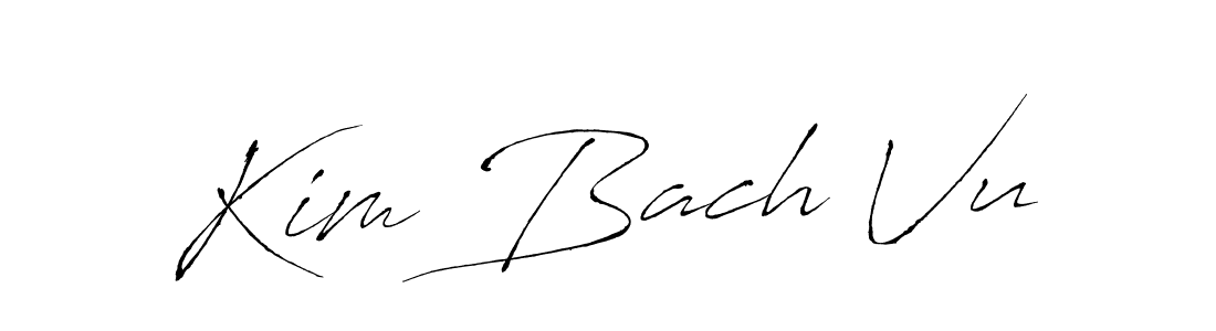 How to make Kim Bach Vu name signature. Use Antro_Vectra style for creating short signs online. This is the latest handwritten sign. Kim Bach Vu signature style 6 images and pictures png