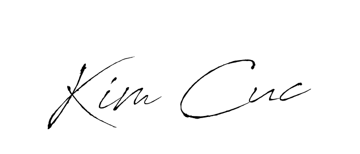 You should practise on your own different ways (Antro_Vectra) to write your name (Kim Cuc) in signature. don't let someone else do it for you. Kim Cuc signature style 6 images and pictures png