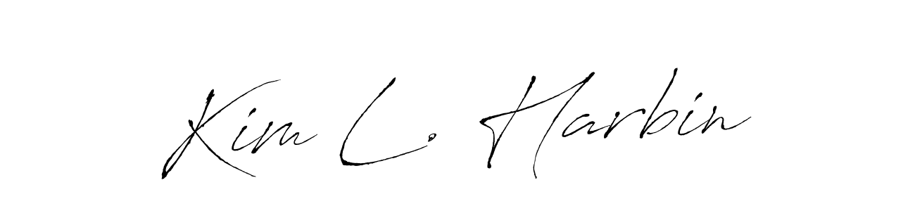 How to make Kim L. Harbin signature? Antro_Vectra is a professional autograph style. Create handwritten signature for Kim L. Harbin name. Kim L. Harbin signature style 6 images and pictures png