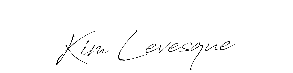 Design your own signature with our free online signature maker. With this signature software, you can create a handwritten (Antro_Vectra) signature for name Kim Levesque. Kim Levesque signature style 6 images and pictures png