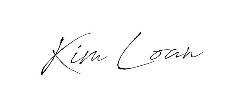 You should practise on your own different ways (Antro_Vectra) to write your name (Kim Loan) in signature. don't let someone else do it for you. Kim Loan signature style 6 images and pictures png