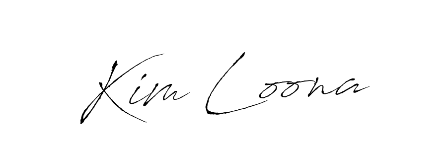 Design your own signature with our free online signature maker. With this signature software, you can create a handwritten (Antro_Vectra) signature for name Kim Loona. Kim Loona signature style 6 images and pictures png
