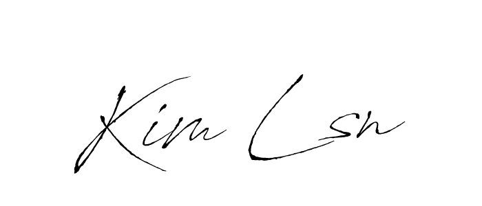 How to make Kim Lsn name signature. Use Antro_Vectra style for creating short signs online. This is the latest handwritten sign. Kim Lsn signature style 6 images and pictures png