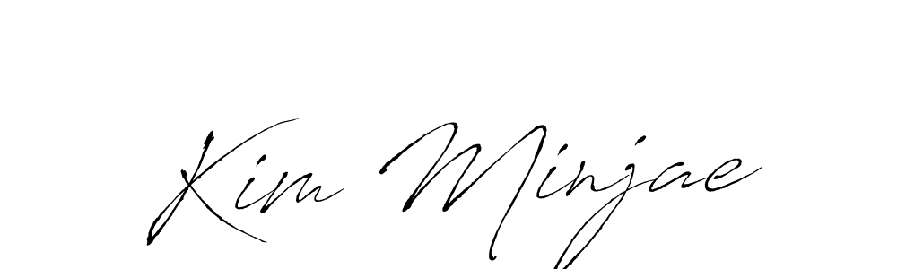 How to make Kim Minjae name signature. Use Antro_Vectra style for creating short signs online. This is the latest handwritten sign. Kim Minjae signature style 6 images and pictures png