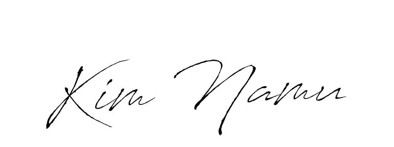 The best way (Antro_Vectra) to make a short signature is to pick only two or three words in your name. The name Kim Namu include a total of six letters. For converting this name. Kim Namu signature style 6 images and pictures png
