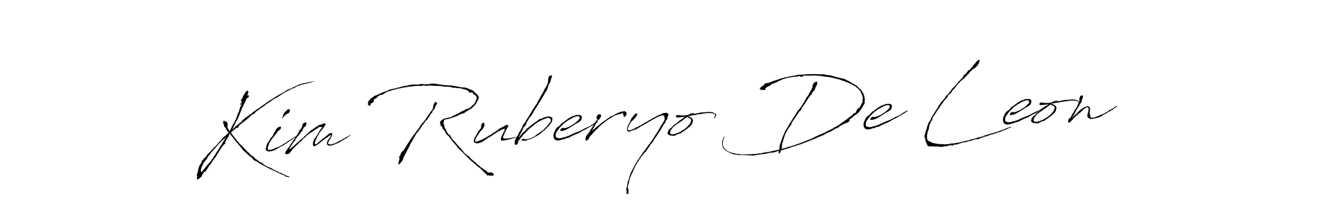 Kim Ruberyo De Leon stylish signature style. Best Handwritten Sign (Antro_Vectra) for my name. Handwritten Signature Collection Ideas for my name Kim Ruberyo De Leon. Kim Ruberyo De Leon signature style 6 images and pictures png