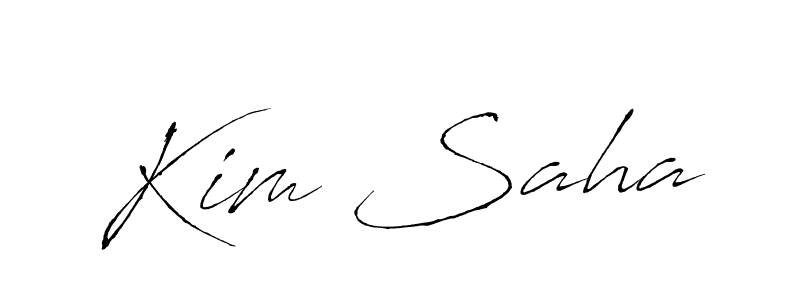 Design your own signature with our free online signature maker. With this signature software, you can create a handwritten (Antro_Vectra) signature for name Kim Saha. Kim Saha signature style 6 images and pictures png