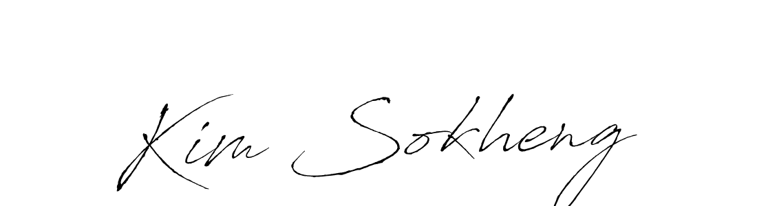 Create a beautiful signature design for name Kim Sokheng. With this signature (Antro_Vectra) fonts, you can make a handwritten signature for free. Kim Sokheng signature style 6 images and pictures png