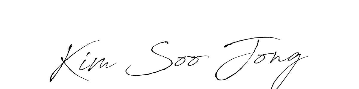 Make a beautiful signature design for name Kim Soo Jong. With this signature (Antro_Vectra) style, you can create a handwritten signature for free. Kim Soo Jong signature style 6 images and pictures png