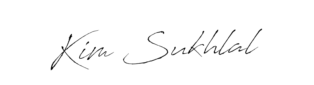 Kim Sukhlal stylish signature style. Best Handwritten Sign (Antro_Vectra) for my name. Handwritten Signature Collection Ideas for my name Kim Sukhlal. Kim Sukhlal signature style 6 images and pictures png