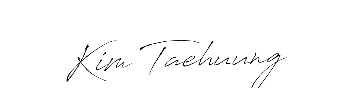 How to make Kim Taehuung signature? Antro_Vectra is a professional autograph style. Create handwritten signature for Kim Taehuung name. Kim Taehuung signature style 6 images and pictures png