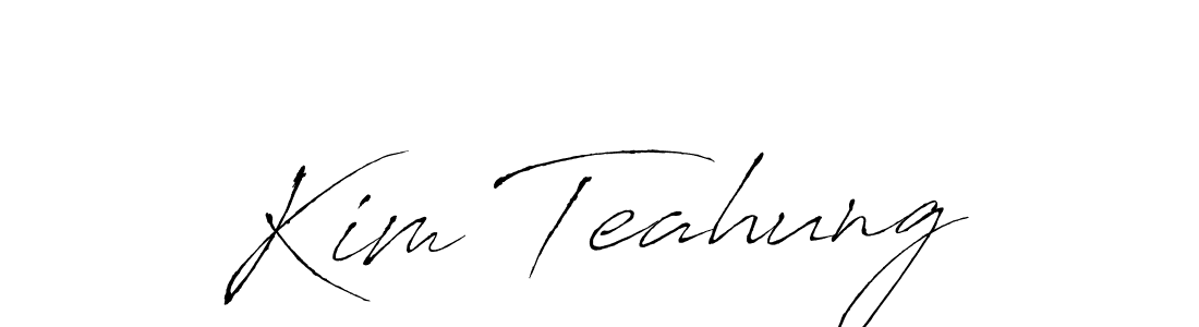 The best way (Antro_Vectra) to make a short signature is to pick only two or three words in your name. The name Kim Teahung include a total of six letters. For converting this name. Kim Teahung signature style 6 images and pictures png