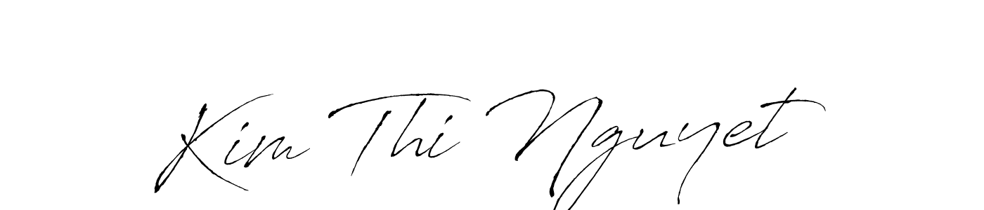 How to make Kim Thi Nguyet name signature. Use Antro_Vectra style for creating short signs online. This is the latest handwritten sign. Kim Thi Nguyet signature style 6 images and pictures png
