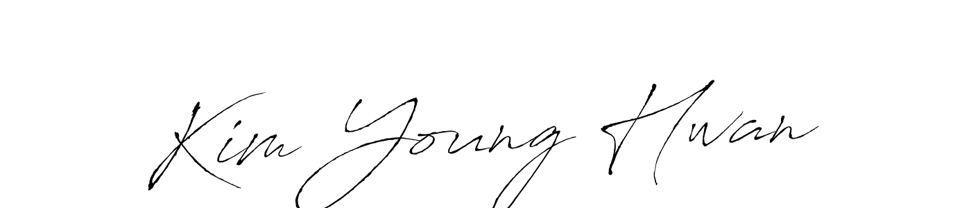 Create a beautiful signature design for name Kim Young Hwan. With this signature (Antro_Vectra) fonts, you can make a handwritten signature for free. Kim Young Hwan signature style 6 images and pictures png