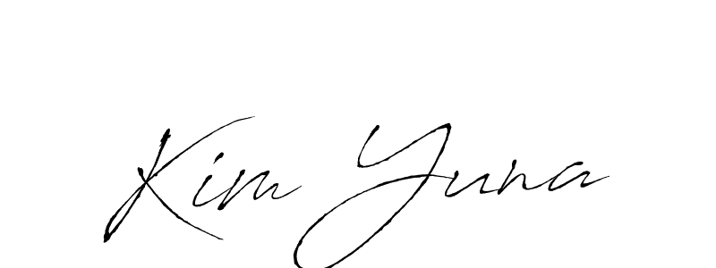 Kim Yuna stylish signature style. Best Handwritten Sign (Antro_Vectra) for my name. Handwritten Signature Collection Ideas for my name Kim Yuna. Kim Yuna signature style 6 images and pictures png