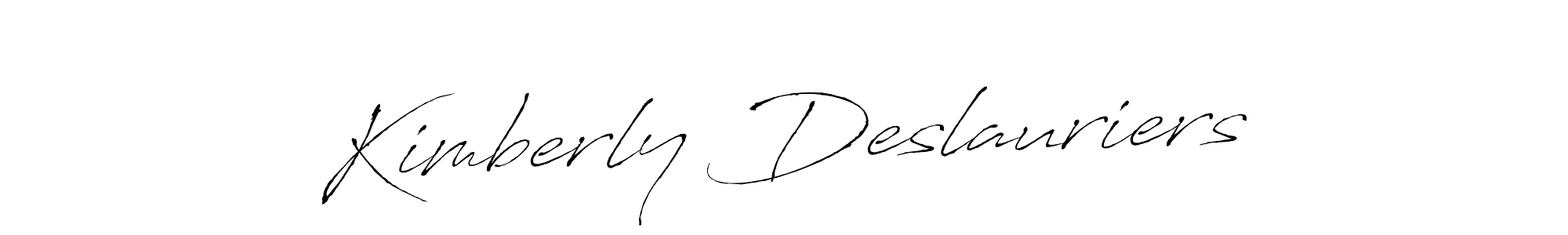 Kimberly Deslauriers stylish signature style. Best Handwritten Sign (Antro_Vectra) for my name. Handwritten Signature Collection Ideas for my name Kimberly Deslauriers. Kimberly Deslauriers signature style 6 images and pictures png